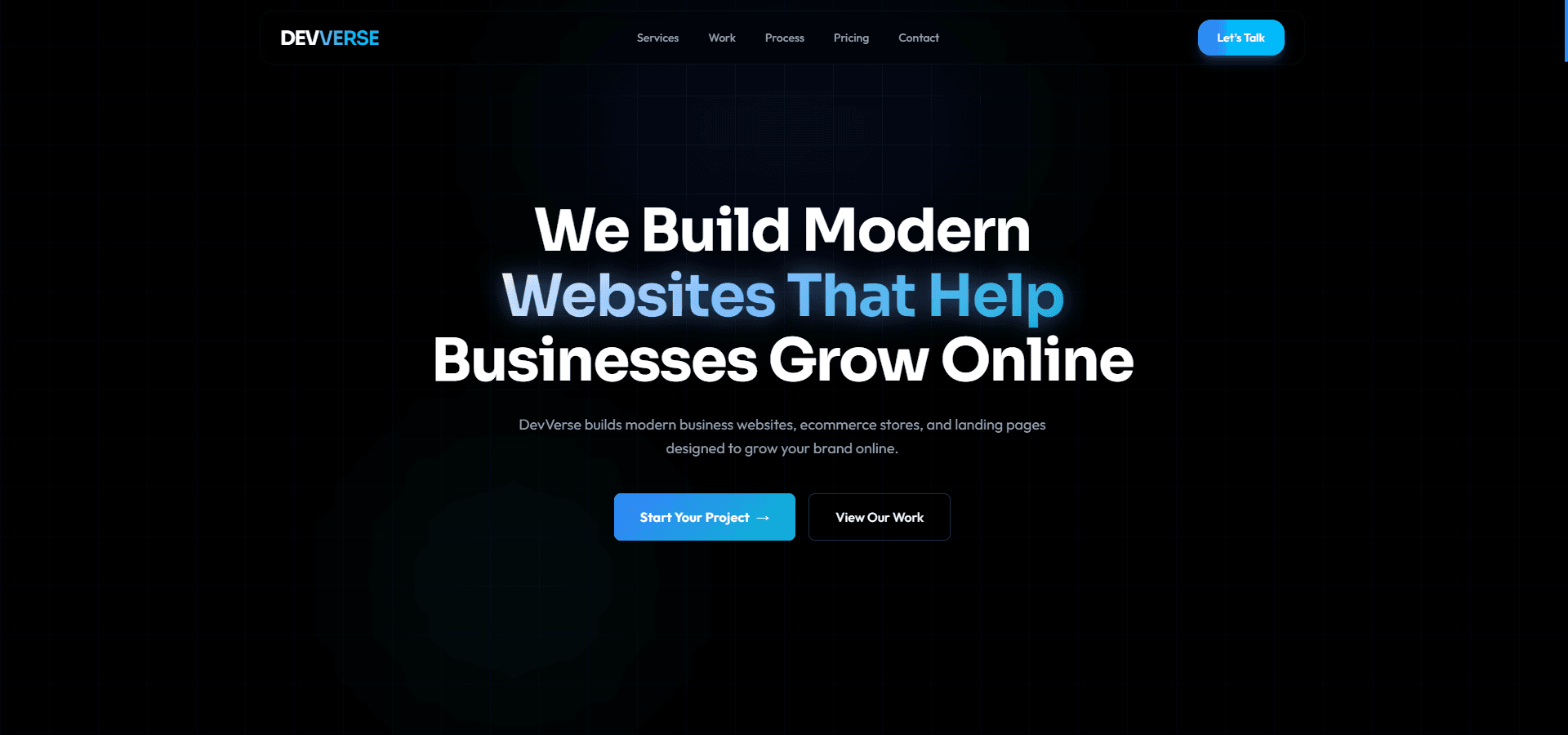 DevVerse Agency Website